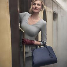 Hepburn Bag in Jet Black Lizard