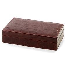 Bridge Set in Leather Case in Deep Shine Amazon Brown Croc