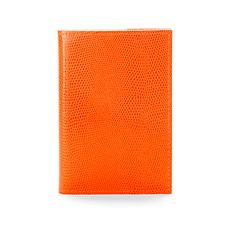 Refillable Pocket Notebook in Orange Lizard