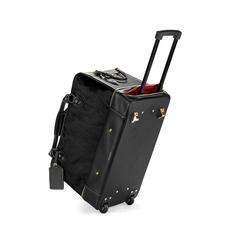 Portofino Rolling Travel Bag in Black Calfskin & Black Haircalf