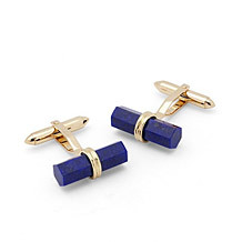 9ct Gold Lapis Lazulite Cufflinks