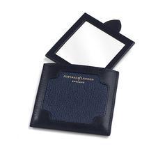 Marylebone Compact Mirror in Navy Pebble