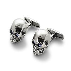 Sterling Silver Skull Cufflinks