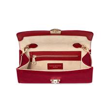 Mini Eaton Clutch in Scarlet Velvet