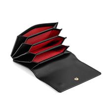 Accordion Credit Card Holder in Smooth Black
