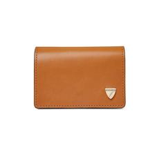 Accordion Credit Card Holder in Smooth Natural Tan