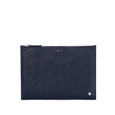Mens Soho Clutch Navy in Saffiano