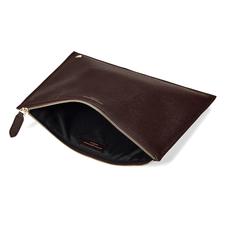 Mens Soho Clutch in Brown Saffiano