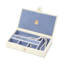 Paris Jewellery Box in Deep Shine Ivory Small Croc