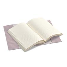 A5 Refillable Leather Journal in Deep Shine Lilac Small Croc
