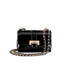 Micro Lottie Bag in Deep Shine Black Patent