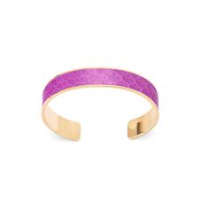 Cleopatra Skinny Cuff Bracelet in Orchid Snake