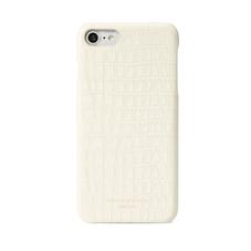 iPhone 7/8 Leather Cover Deep Shine Ivory Small Croc