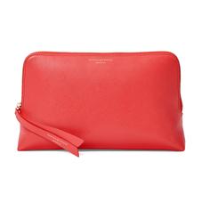Large Essential Cosmetic Case in Dahlia Saffiano