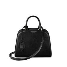 Mini Hepburn Bag in Jet Black Lizard