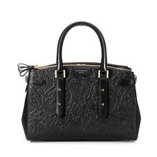 Brook Street Bag in Black Embossed Flower