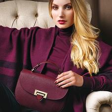 Letterbox Saddle Bag in Burgundy Saffiano