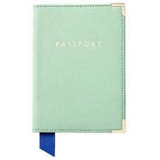 Passport Cover in Peppermint Kaviar