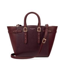 Midi Marylebone Tech Tote in Burgundy Saffiano