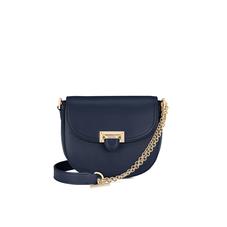 Portobello Bag with Chain in Navy Pebble