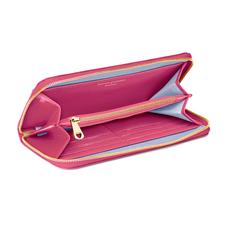 Continental Clutch Zip Wallet in Camelia Pink Polish