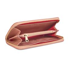 Continental Clutch Zip Wallet in Rose Gold Patent