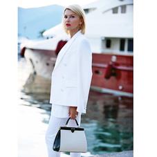 Small Florence Frame Bag in Monochrome Saffiano
