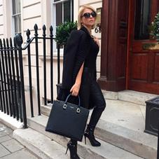 Editor's Tote in Black Saffiano
