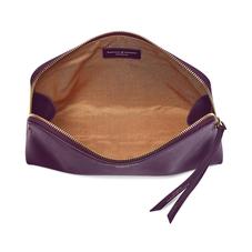 Large Essential Cosmetic Case in Grape Saffiano