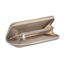 Continental Clutch Zip Wallet in Soft Taupe Pebble