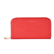 Continental Clutch Zip Wallet in Dahlia Saffiano