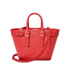 Mini Marylebone Tote in Dahlia Saffiano
