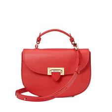 Letterbox Saddle Bag in Dahlia Saffiano