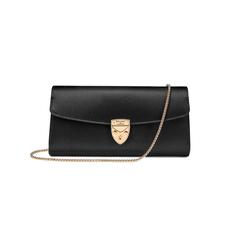 Mini Eaton Clutch in Black Satin