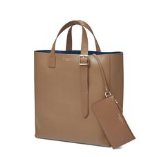 The 'A' Tote in Camel Saffiano