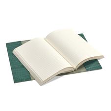 A5 Refillable Leather Journal in Deep Shine Sage Small Croc