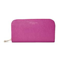 Continental Clutch Zip Wallet in Orchid Saffiano