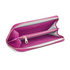 Continental Clutch Zip Wallet in Orchid Saffiano