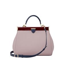 Small Florence Frame Bag in Lilac Pebble, Smooth Bluemoon & Cherry Patent