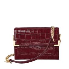 Chelsea Bag in Deep Shine Bordeaux Croc