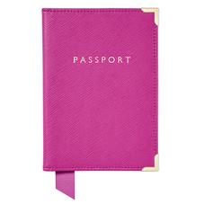 Passport Cover in Orchid Saffiano