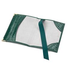 Passport Cover in Deep Shine Sage Small Croc