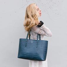 Regent Tote in Orchid Saffiano