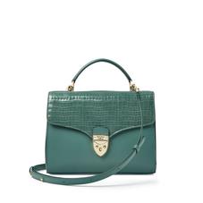 Mayfair Bag in Deep Shine Sage Small Croc
