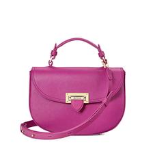 Letterbox Saddle Bag in Orchid Saffiano