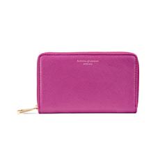 Midi Continental Clutch Zip Wallet in Orchid Saffiano