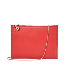 Soho Clutch in Smooth Dahlia & Dahlia Saffiano