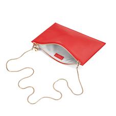 Soho Clutch in Smooth Dahlia & Dahlia Saffiano