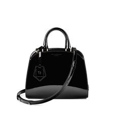 Mini Hepburn Bag in Deep Shine Black Patent