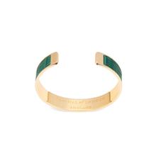 Cleopatra Skinny Cuff Bracelet in Deep Shine Sage Small Croc